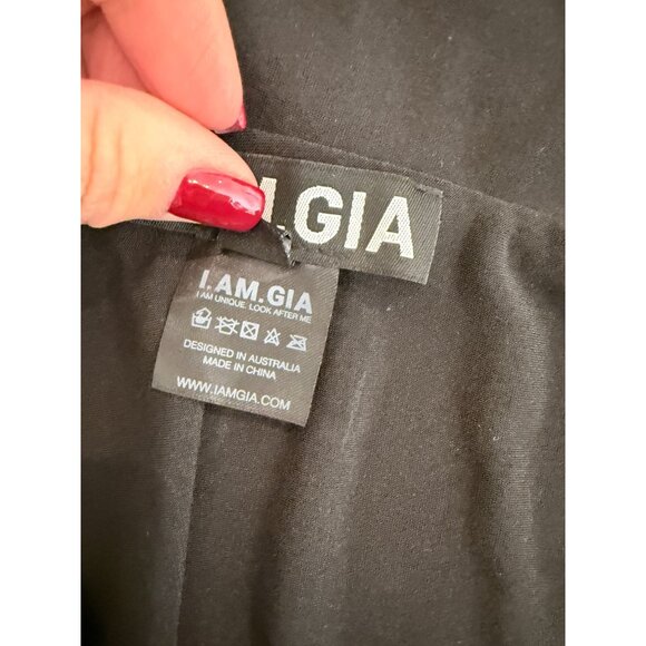 I.AM.GIA Black Halter Ring Detail Wrap Crop Top – Size S - Picture 3 of 5